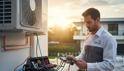 Technician performing professional AC repair service in Memphis, TN for Five Star Cooling