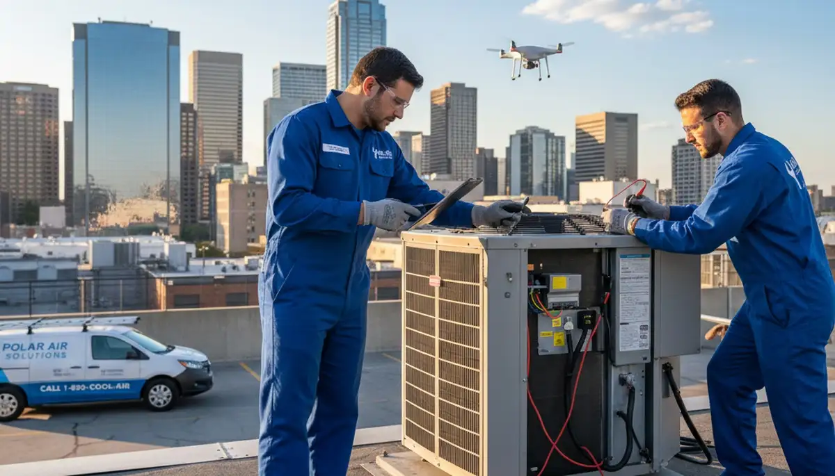 Technician performing residential AC repair service in Memphis, TN for Five Star Cooling
