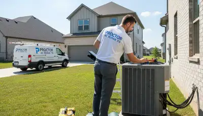 Professional AC repair technician servicing air conditioner unit in Memphis, TN